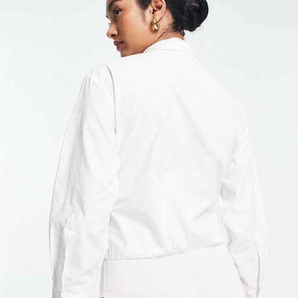 Topshop White Twist Front Cut Out Bodysuit - Picture 3 of 11